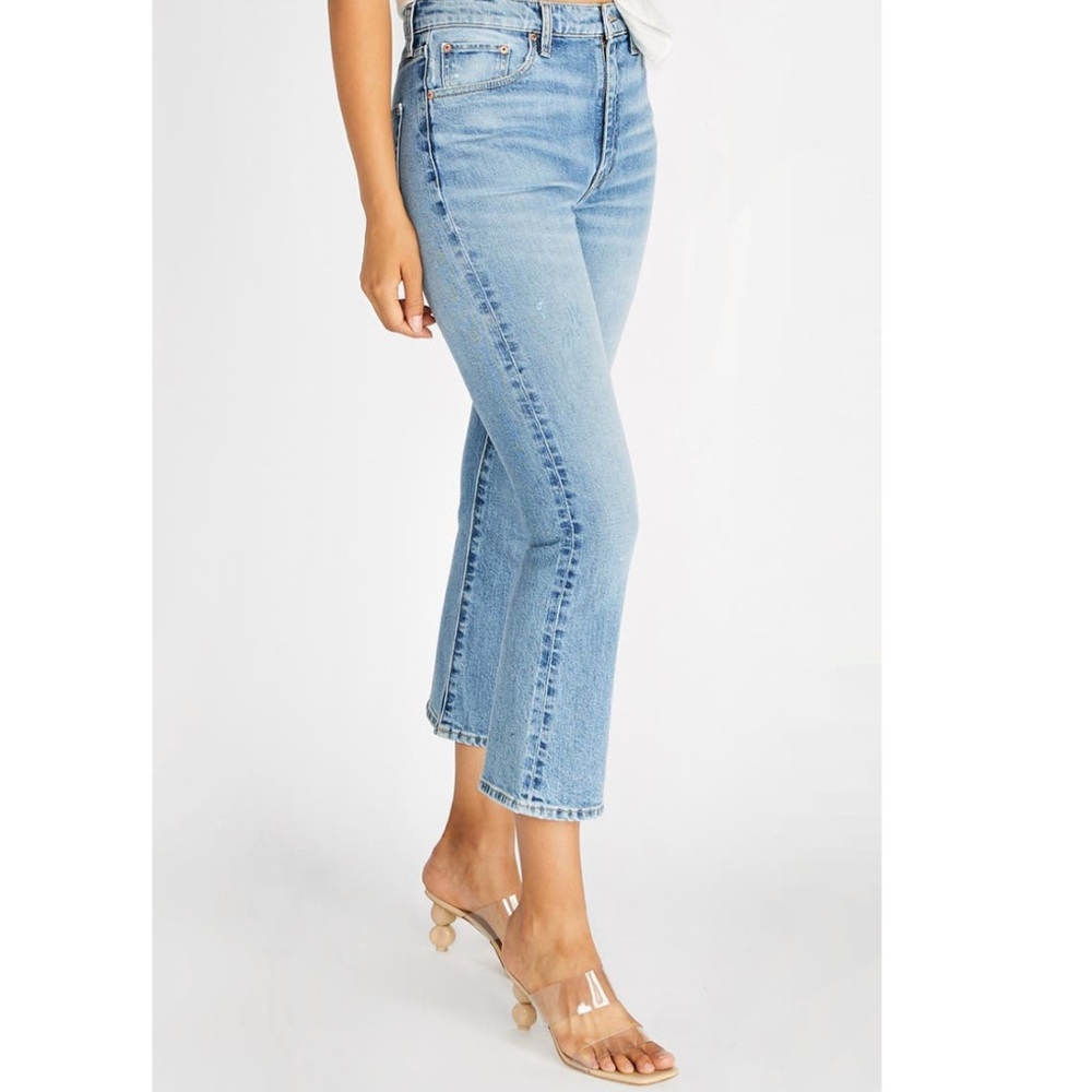 Etica Light Blue Cropped Ankle Jeans